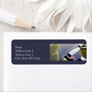 Patriottische Amerikaanse Veteran Art Return Label