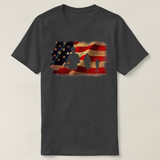 Patriottische Amerikaanse Veteranendag T-shirt (Design voorkant)