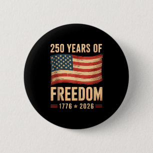Patriottische Amerikaanse vlag 4 juli 250-jarig ju Ronde Button 5,7 Cm