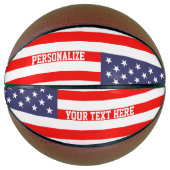 Patriottische Amerikaanse vlag, aangepast basketba Basketbal (Voorkant)
