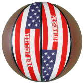 Patriottische Amerikaanse vlag, aangepast basketba Basketbal (Verticaal)