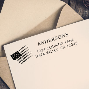 Patriottische Amerikaanse vlag Aangepast retoura Zelfinktende Stempel
