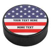 Patriottische Amerikaanse vlag aangepaste hockey p Hockey Puck (3/4)