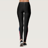Patriottische Amerikaanse vlag, aangepaste kleur Leggings (Achterkant)