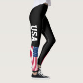 Patriottische Amerikaanse vlag, aangepaste kleur Leggings (Rechts)