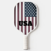 Patriottische Amerikaanse vlag aangepaste pickleba Pickleball Paddle (Voorkant)