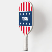 Patriottische Amerikaanse vlag aangepaste pickleba Pickleball Paddle (Links)