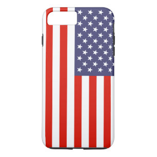Patriottische Amerikaanse vlag, aanpasbaar iPhone 8 Plus / 7 Plus Hoesje