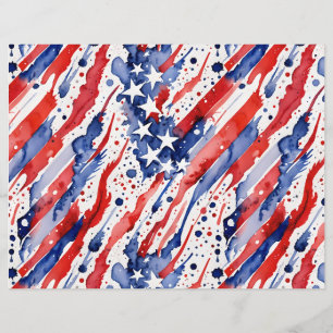Patriottische Amerikaanse vlag Abstracte verf spla