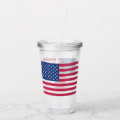 Patriottische Amerikaanse vlag Acryl Drinkbeker (Achterkant)