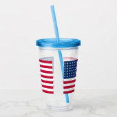Patriottische Amerikaanse vlag Acryltiumbler Acryl Drinkbeker (Links)