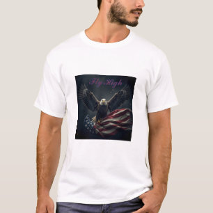 Patriottische Amerikaanse vlag adelaar T-shirt