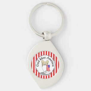 Patriottische Amerikaanse vlag Amerikaanse vlag Pa Sleutelhanger