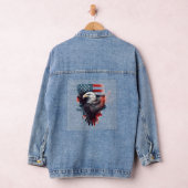 Patriottische Amerikaanse vlag Bald Eagle Denim Jacket (Hangar)