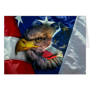 Patriottische Amerikaanse vlag Bald Eagle Wolf