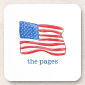 Patriottische Amerikaanse vlag Bier Onderzetter (Voorkant)