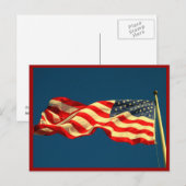Patriottische Amerikaanse vlag Briefkaart (Voorkant / Achterkant)