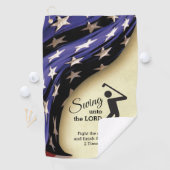 Patriottische Amerikaanse vlag Christelijk Golfhanddoek (Insitu)