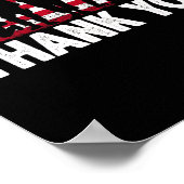 Patriottische Amerikaanse vlag Dank je wel Poster (Hoek)