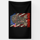 Patriottische Amerikaanse vlag Dank je wel Spandoek (Verticaal)