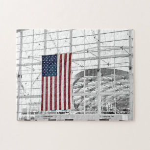 Patriottische Amerikaanse Vlag DEN Luchthaven Foto Legpuzzel