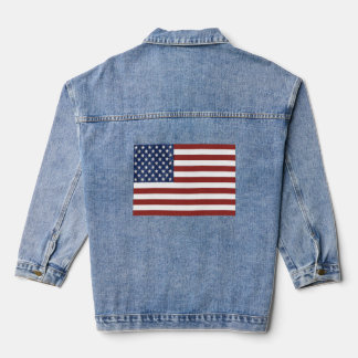 Patriottische Amerikaanse vlag Denim jas voor dame Jacket