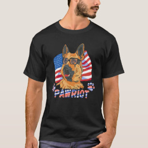 Patriottische Amerikaanse Vlag Duitse Herder 4 jul T-shirt