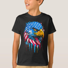 Patriottische Amerikaanse vlag Eagle T-shirt