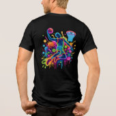 Patriottische Amerikaanse vlag Eagle Tri-Blend Shirt (Achterkant)