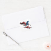 Patriottische Amerikaanse vlag Eagle Vierkante Sticker (Envelop)