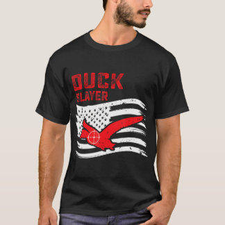 Patriottische Amerikaanse Vlag Eend Jacht Gift - F T-shirt