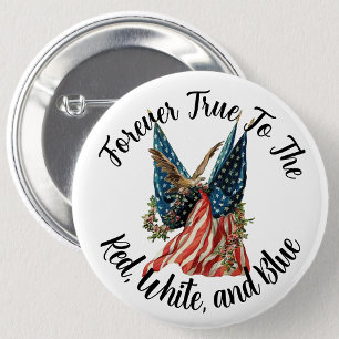 Patriottische Amerikaanse vlag en adelaar USA 250s Ronde Button 5,7 Cm