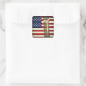 Patriottische Amerikaanse vlag en gele Sticker (Tas)