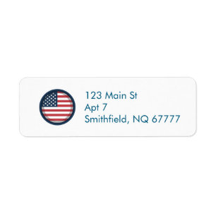 Patriottische Amerikaanse vlag  Etiket