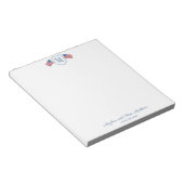 Patriottische Amerikaanse Vlag Familie Monogram Notitieblok (Schuin)