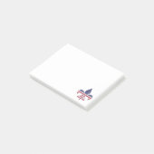Patriottische Amerikaanse vlag Fleur-de-lis Post-it® Notes (Schuin)