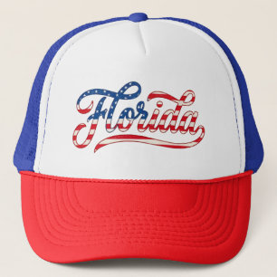 Patriottische Amerikaanse vlag Florida Retro Vinta Trucker Pet