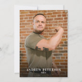 Patriottische Amerikaanse vlag foto portret pensio Kaart (Achterkant)