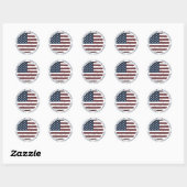 Patriottische Amerikaanse vlag gefeliciteerd Ronde Sticker (Vel)
