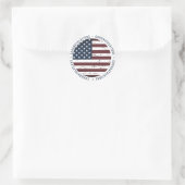 Patriottische Amerikaanse vlag gefeliciteerd Ronde Sticker (Tas)