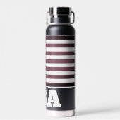 Patriottische Amerikaanse vlag geïsoleerde waterfl Waterfles (Achterkant)