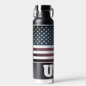 Patriottische Amerikaanse vlag geïsoleerde waterfl Waterfles (Voorkant)