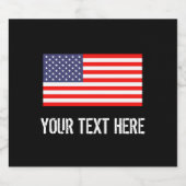 Patriottische Amerikaanse vlag gepersonaliseerd Bier Etiket (Enkel label)