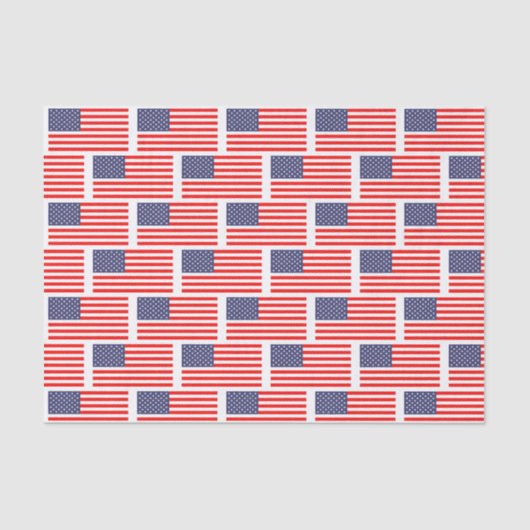 Patriottische Amerikaanse vlag giftwrap tissue pap Tissuepapier (Voorkant)