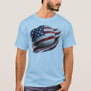 Patriottische Amerikaanse Vlag Golf T-shirt