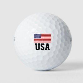 Patriottische Amerikaanse vlag golfbal set | USA P Golfballen