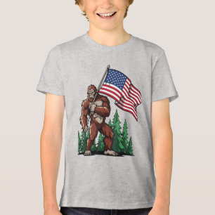 Patriottische Amerikaanse Vlag Grafische Viering v Tri-Blend Shirt