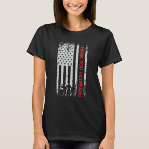 Patriottische Amerikaanse vlag Hartelijk dank voor T-shirt