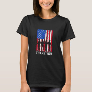 Patriottische Amerikaanse vlag Hartelijk dank voor T-shirt