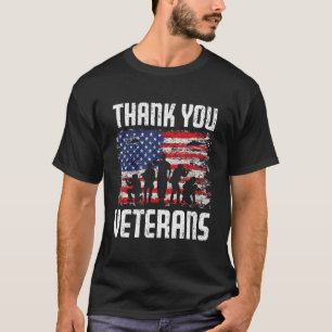 Patriottische Amerikaanse vlag Hartelijk dank voor T-shirt